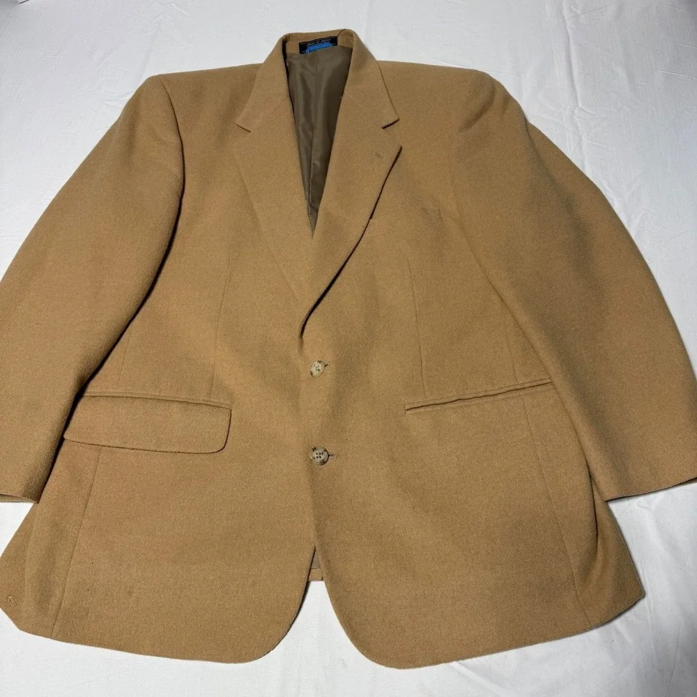 Haspel‎ Camel Hair Saco Sport (Western) Blazer Beige Fully Lined Men's Size 44R